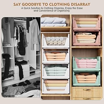 【CUTE★CLOSET 】 BOLUO Stackable Storage Drawers Closet Organizers and